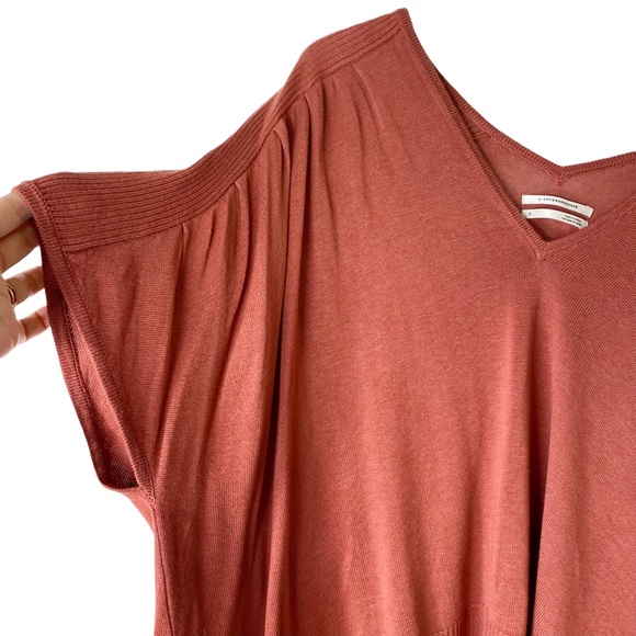 Anthropologie Women Lightweight Dolman Sweater Oversized Rust Brown Small - Picture 6 of 8